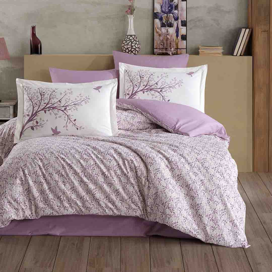 Arianna - Лилав - Двоен Комплект - Поплин