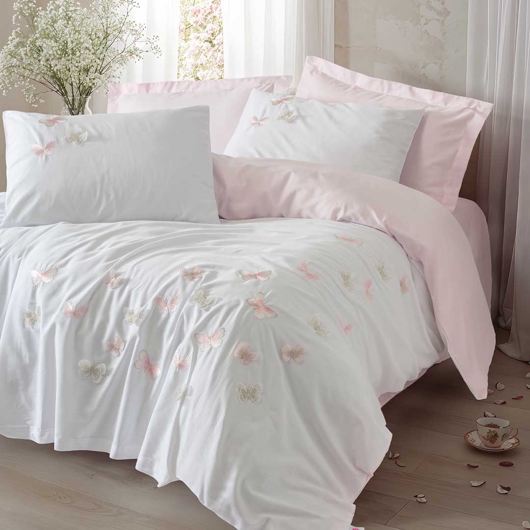 Charming - 3D Бродерия - Двоен Комплект - Сатен