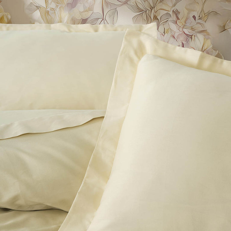 Elegant - Беж - Двоен Комплект - Памучен Сатен