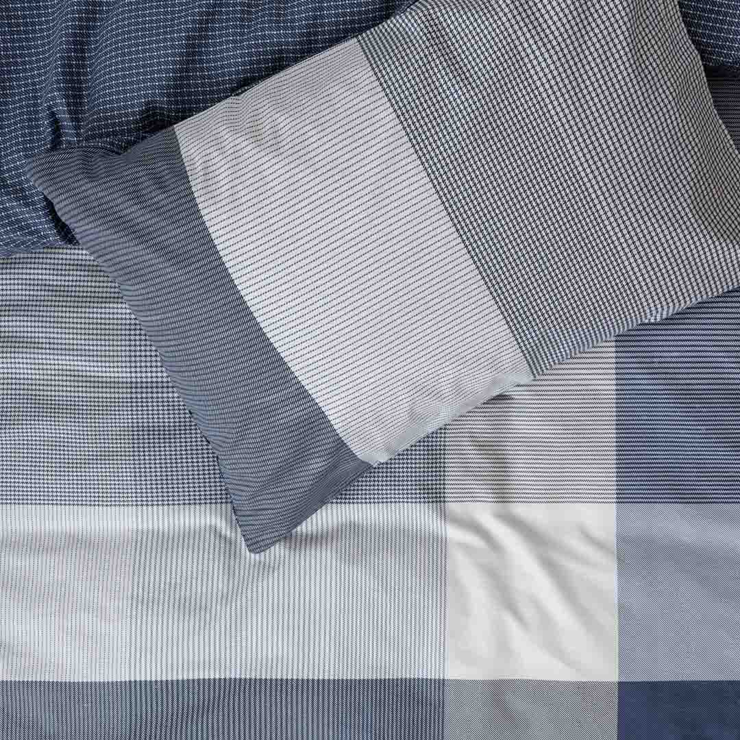 Liva - Сив - Двоен Комплект - Ранфорс