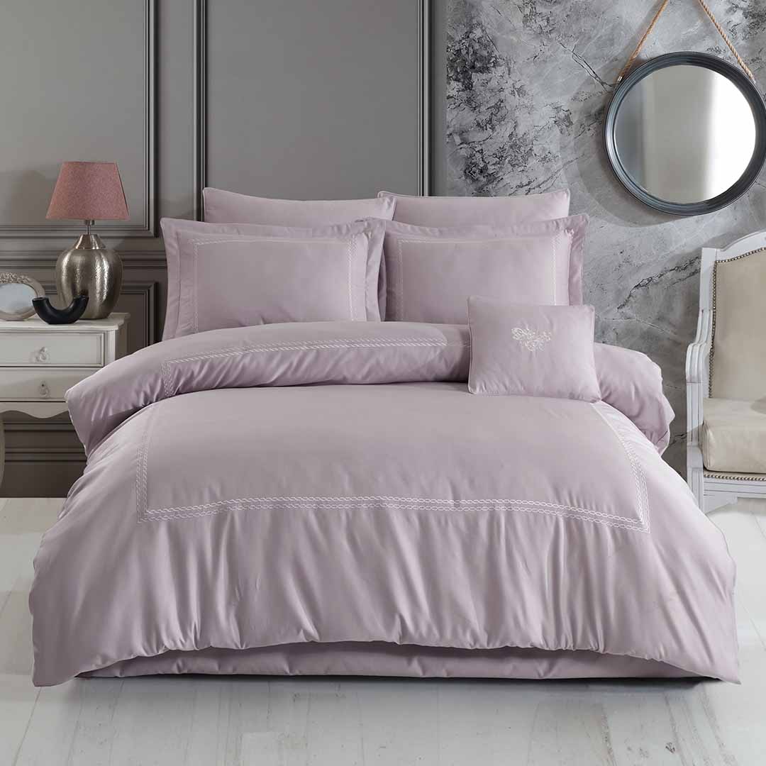 Queen - Двоен Комплект - Лилав - Сатен