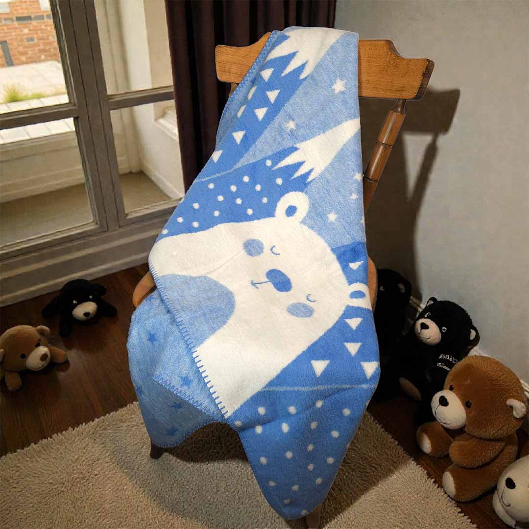 Bear - Син - Детско Одеяло
