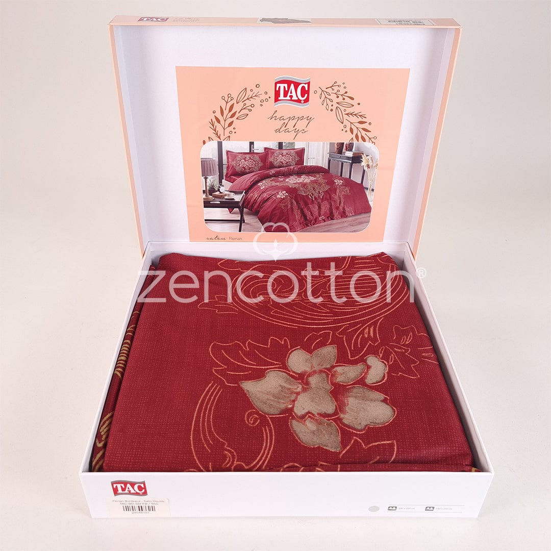 Florian - Бордо - Спално Бельо - Сатен