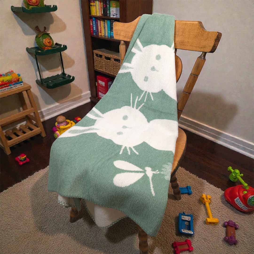 Bunny - Зелен - Детско Одеяло