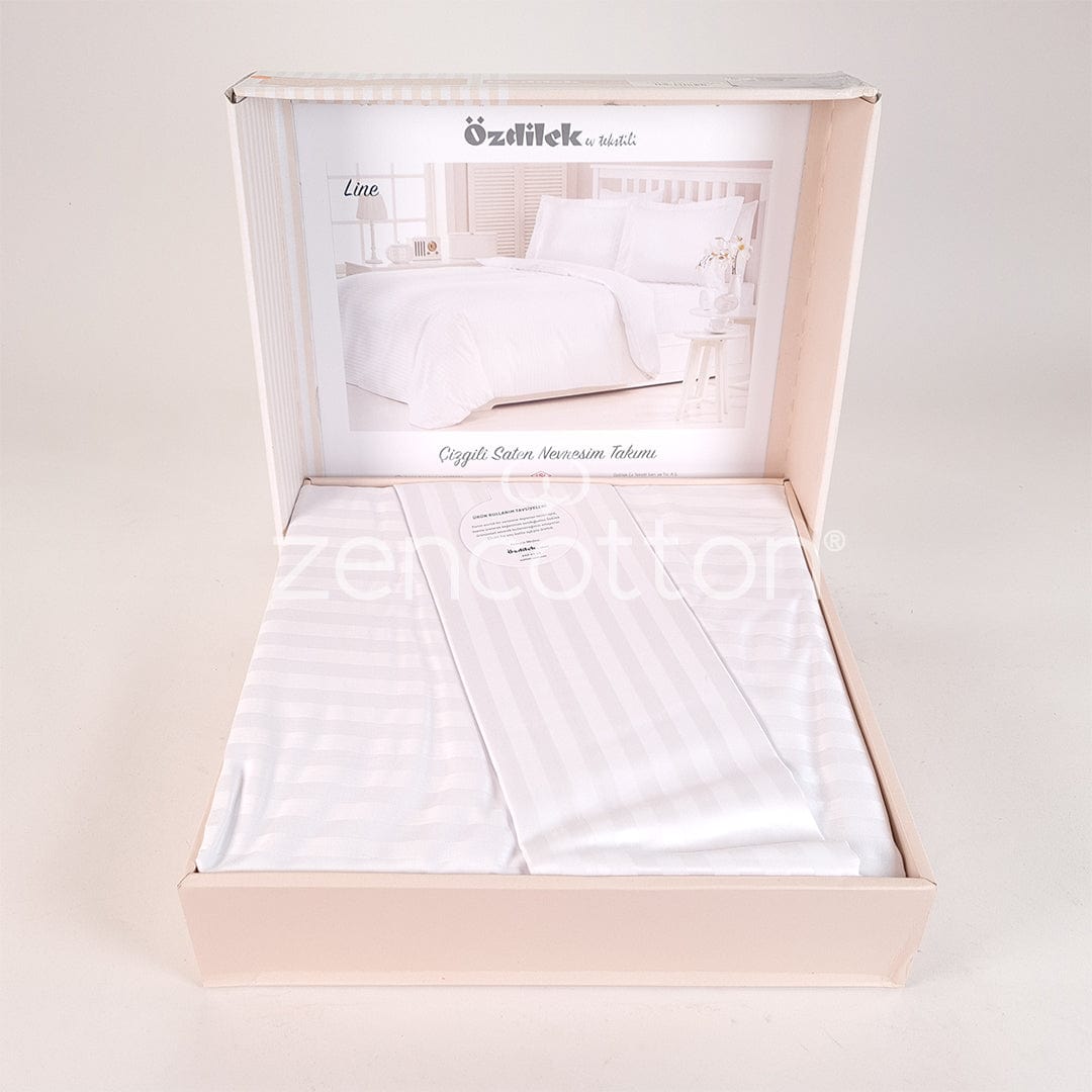 Line - Бял - Двойно Спално Бельо