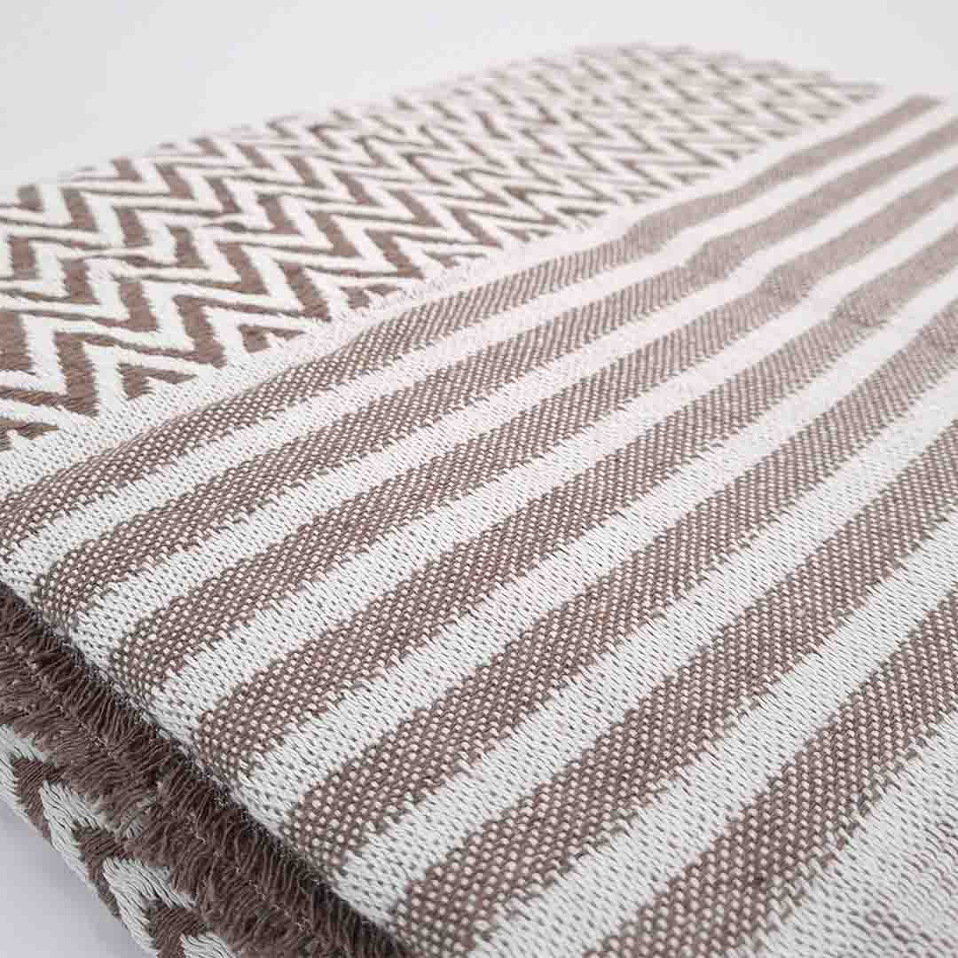 Двойно Пике 180x220cm - Zigzag - Кафяв