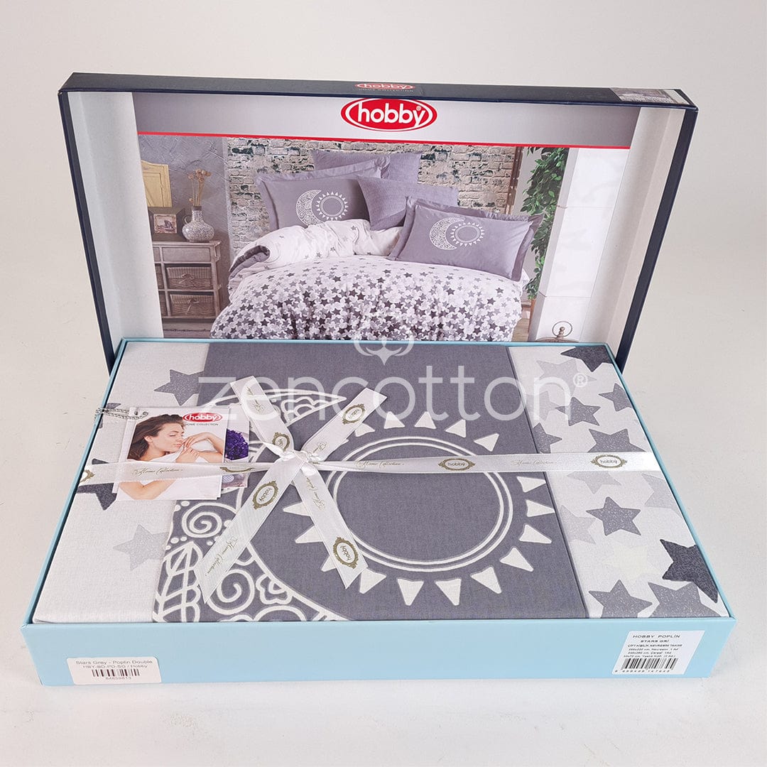 Stars - Сив - Спално Бельо с Фосфор