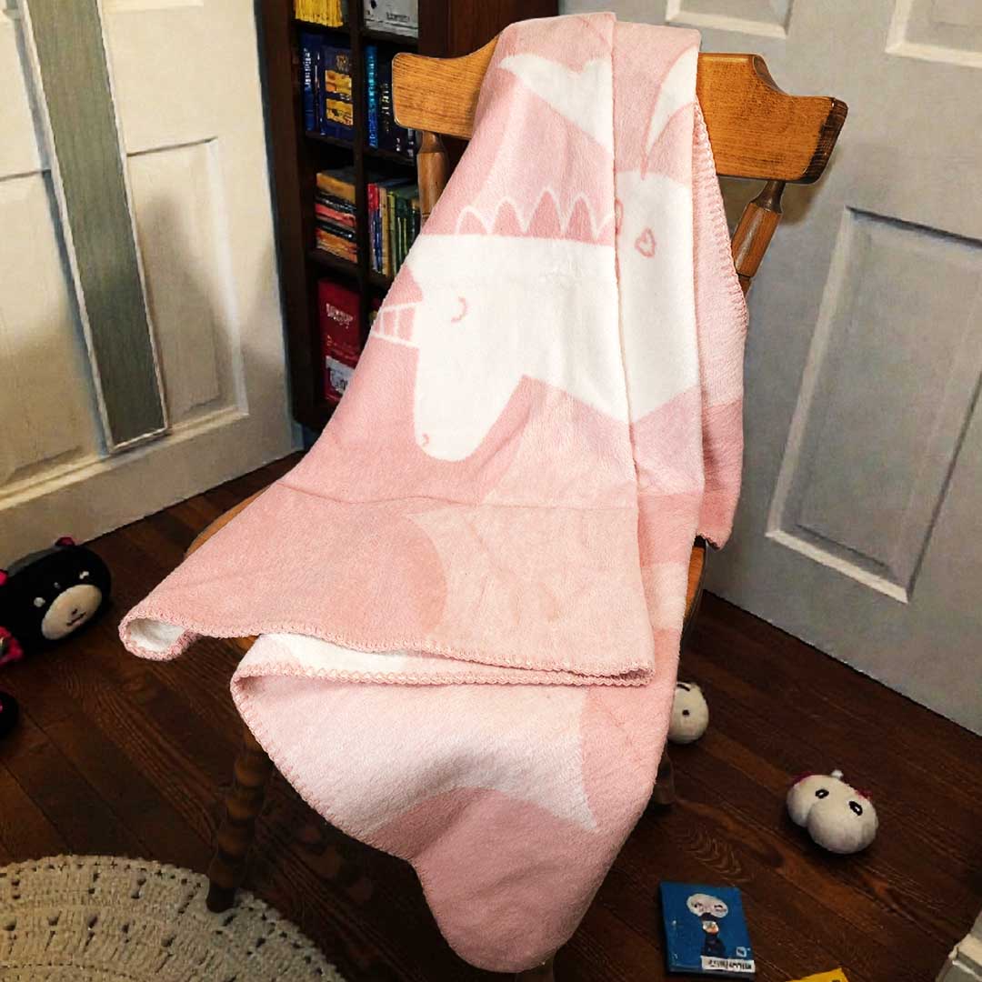 Unicorn - Розов - Детско Одеяло