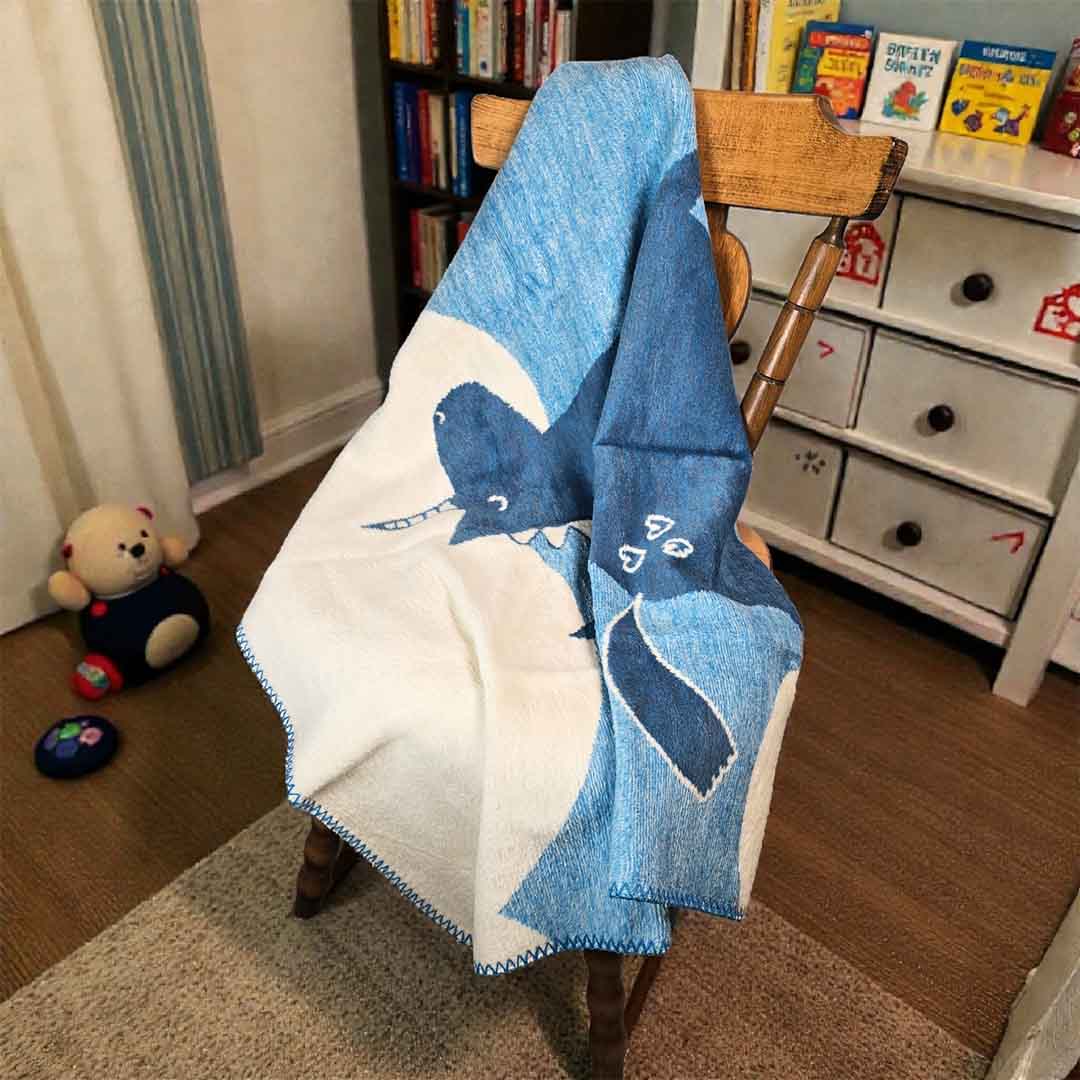 Unicorn - Син - Детско Одеяло