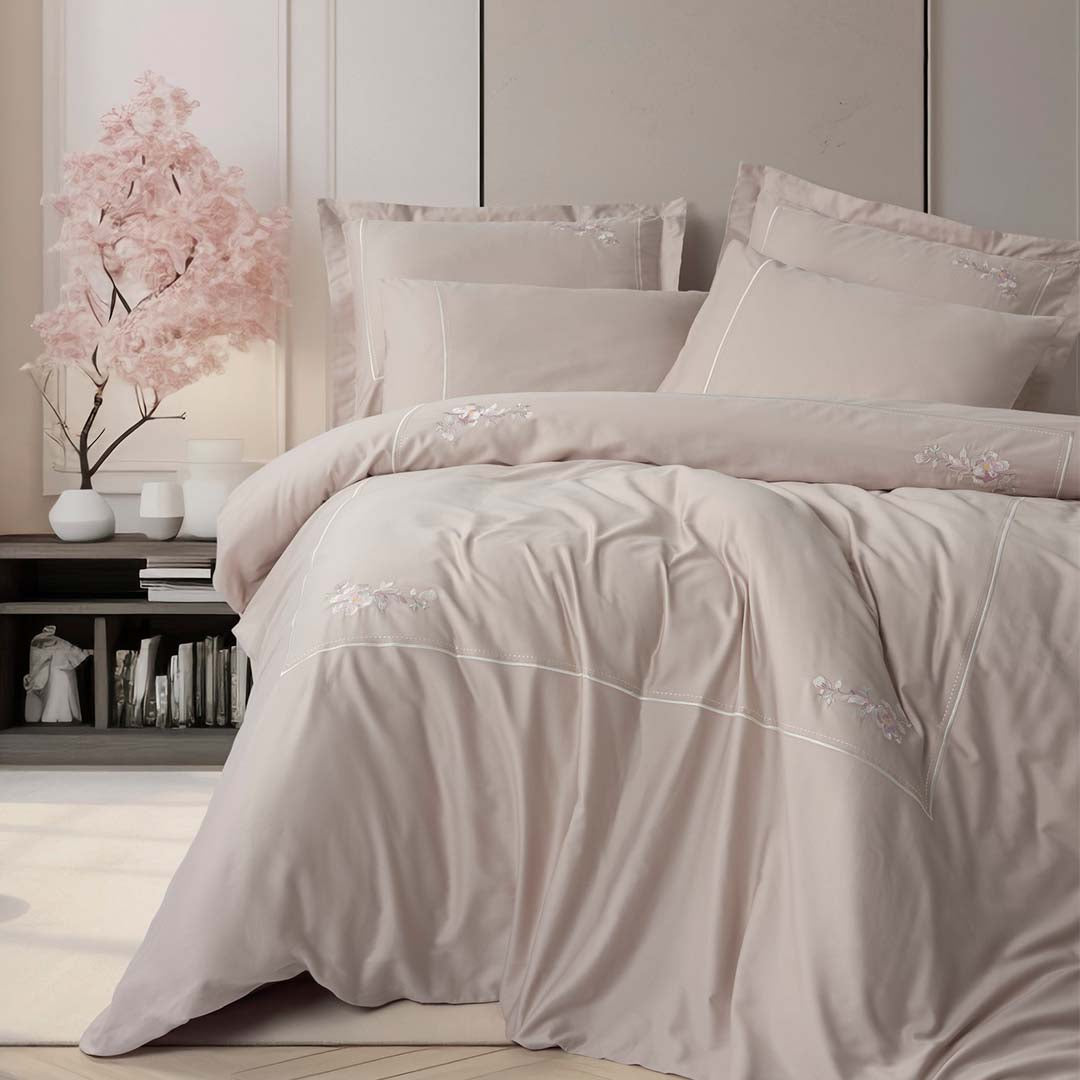 Alameda - Двоен Комплект - Бродерия - Памучен Сатен