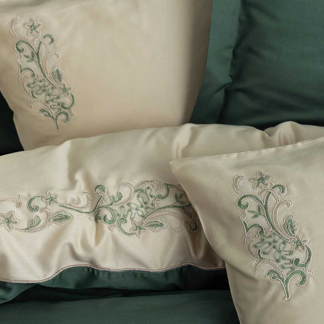 Andy - Двоен Комплект - Бродерия - Памучен Сатен