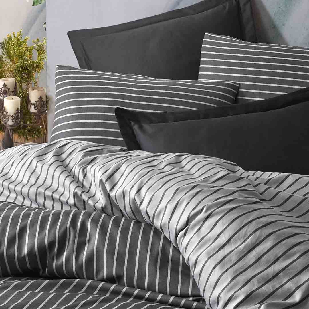 Bamboo Сатен - Антрацит - Двоен Комплек