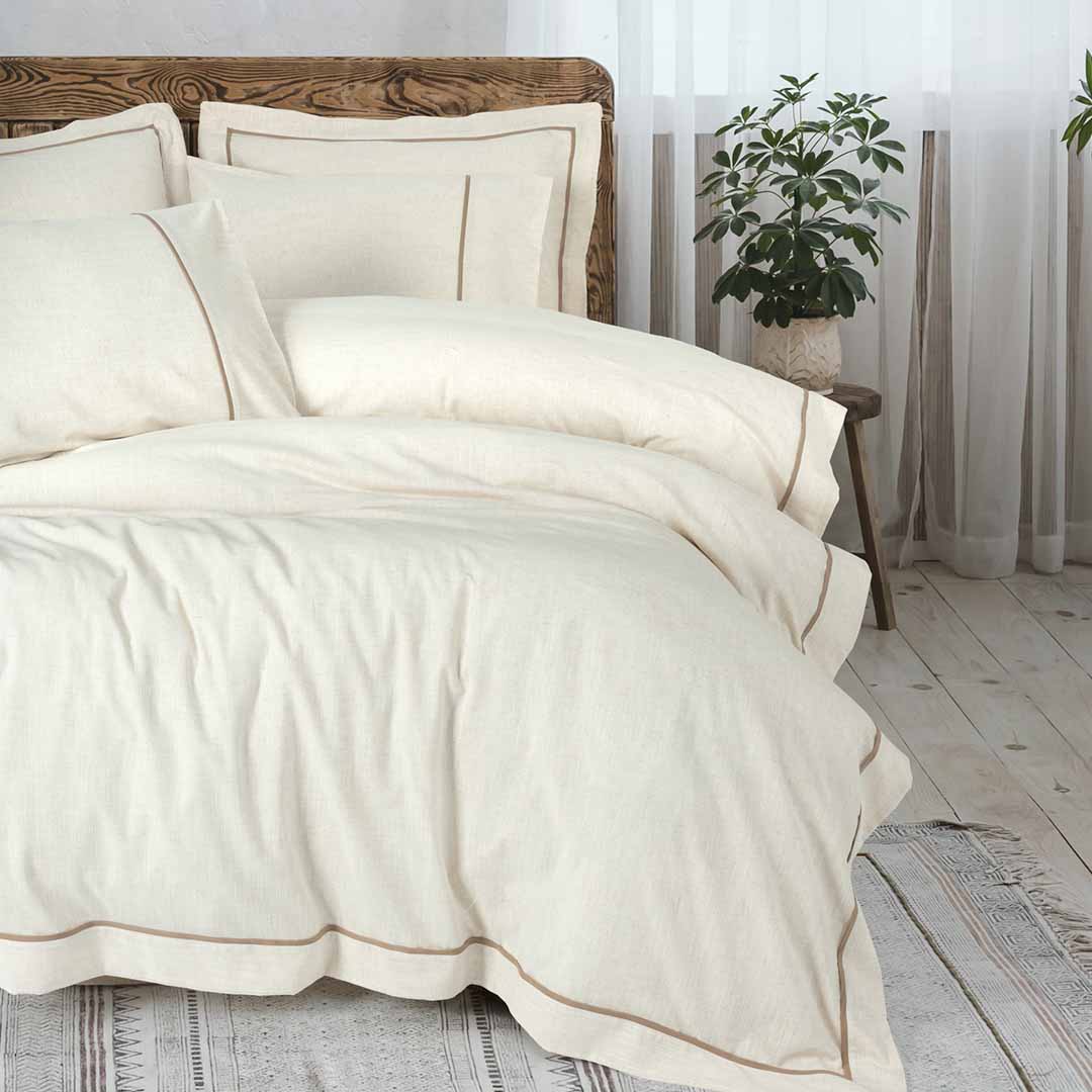 Banded - Кафяв - Двойно Спално Бельо