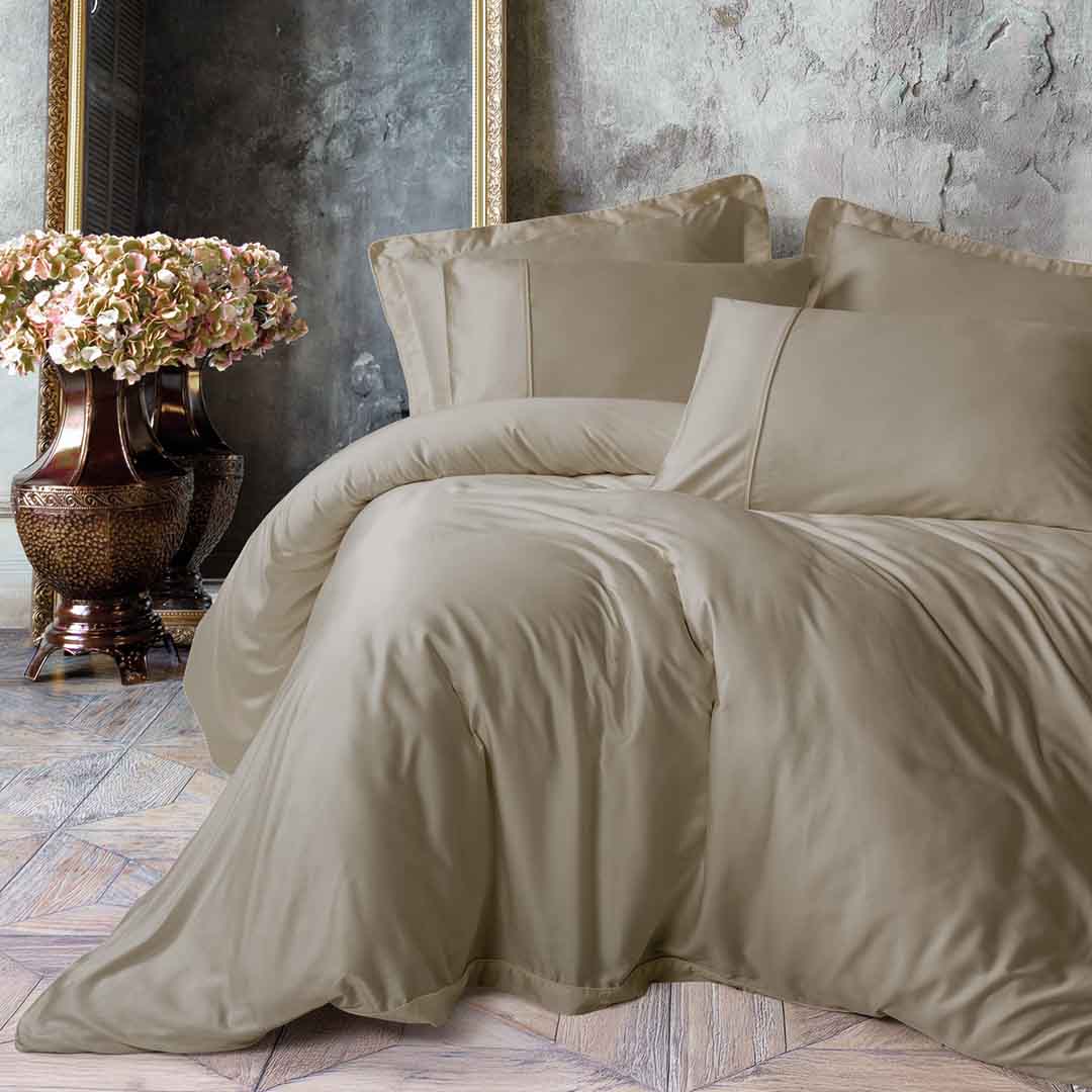 Silky - Беж - Двойно Спално Бельо