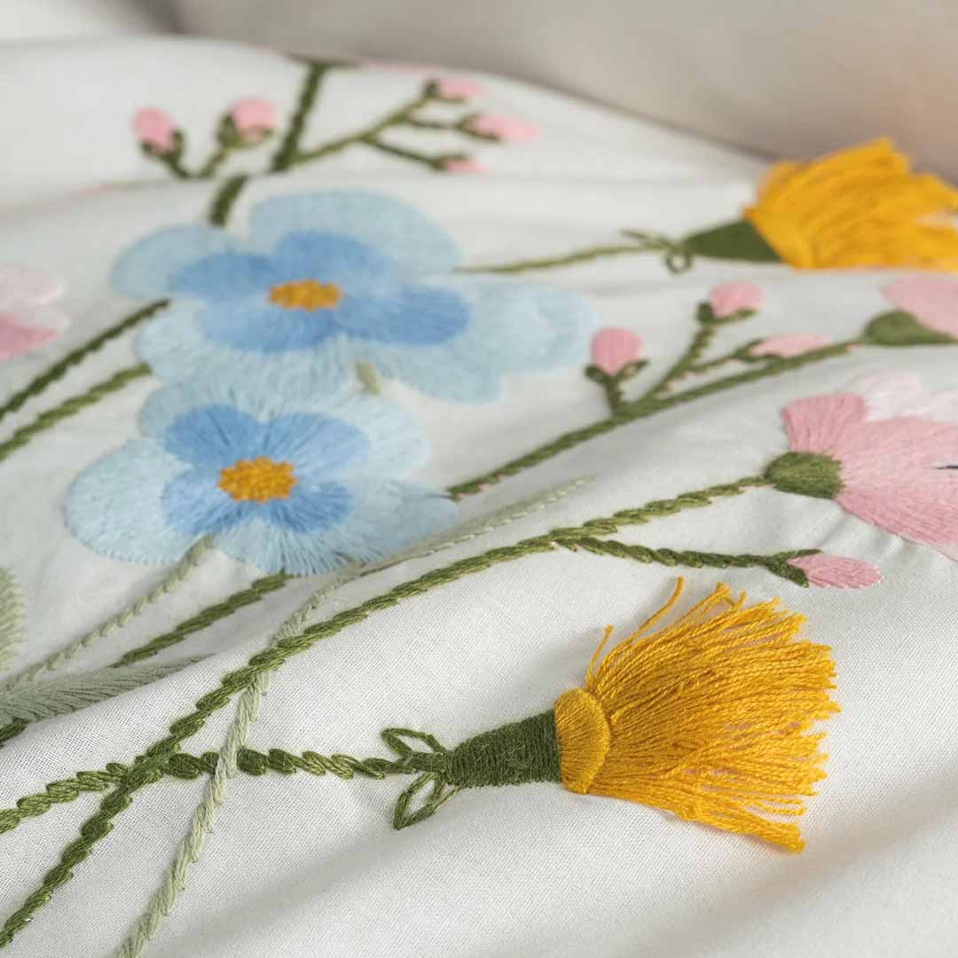 Deblin - Двоен Комплект - Бродерия - Розов