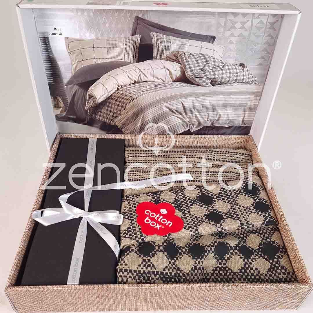 Rina - Антрацит - Единично Спално Бельо