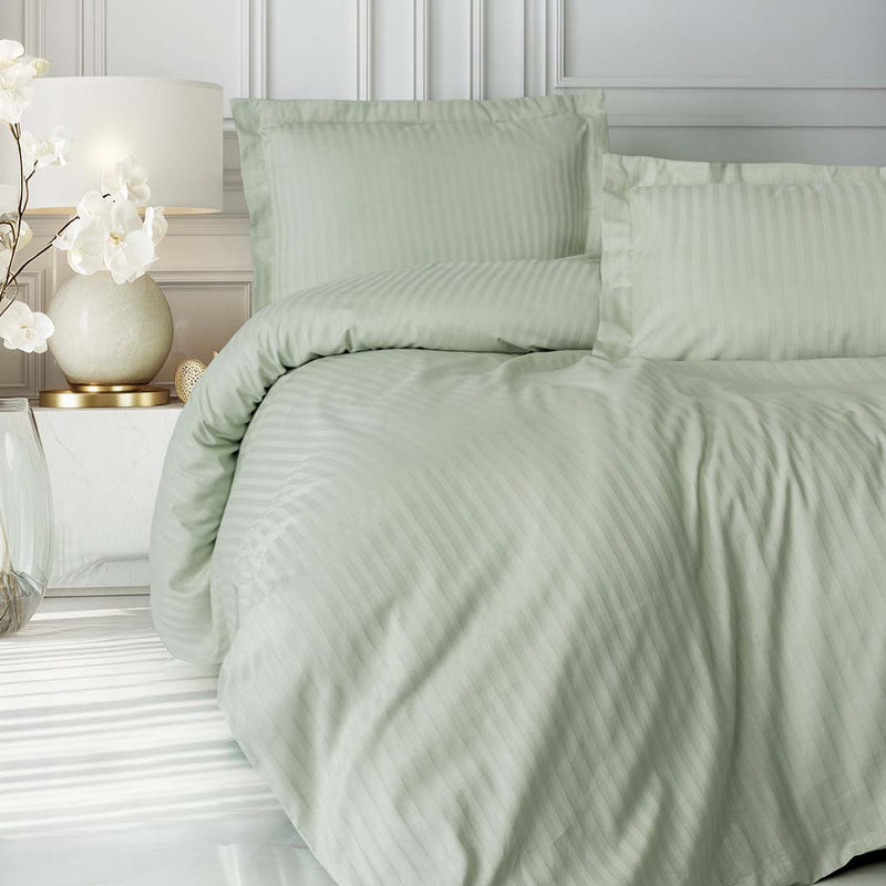 Elegant Stripe - Светлозелен - Двоен Комплект