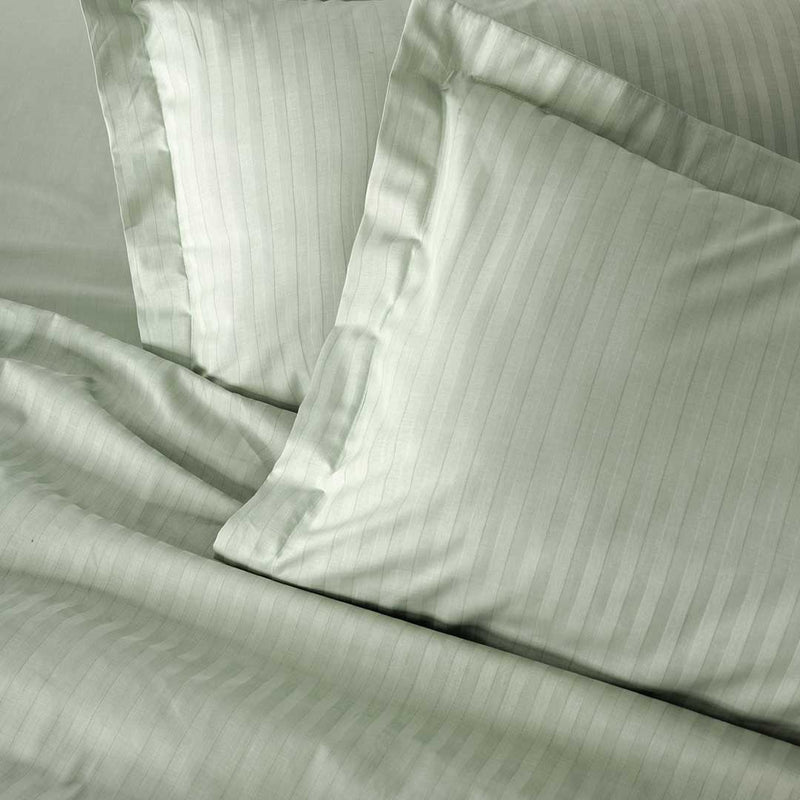 Elegant Stripe - Светлозелен - Двоен Комплект