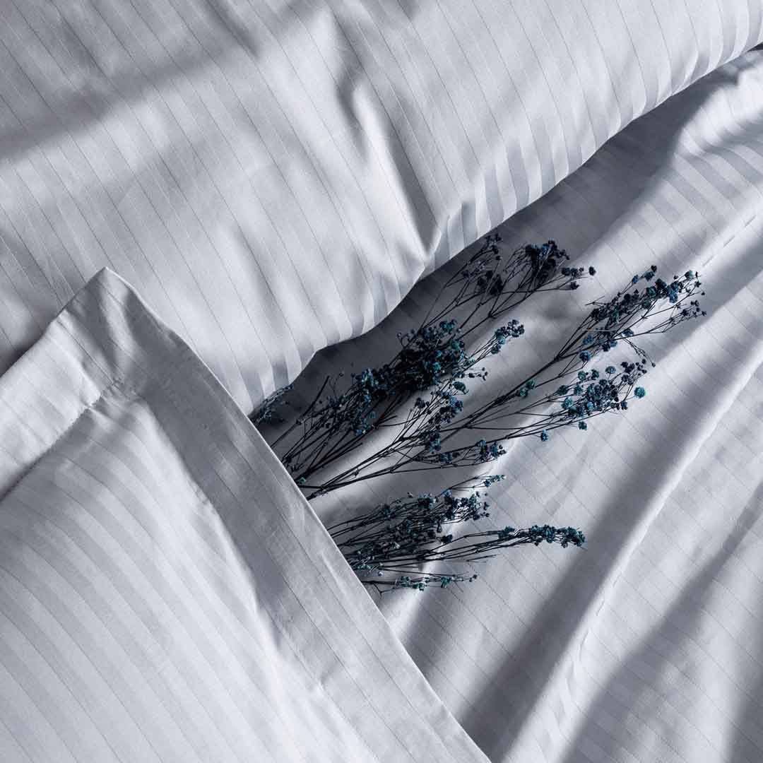 Elegant Stripe - Сив - Двоен Комплект