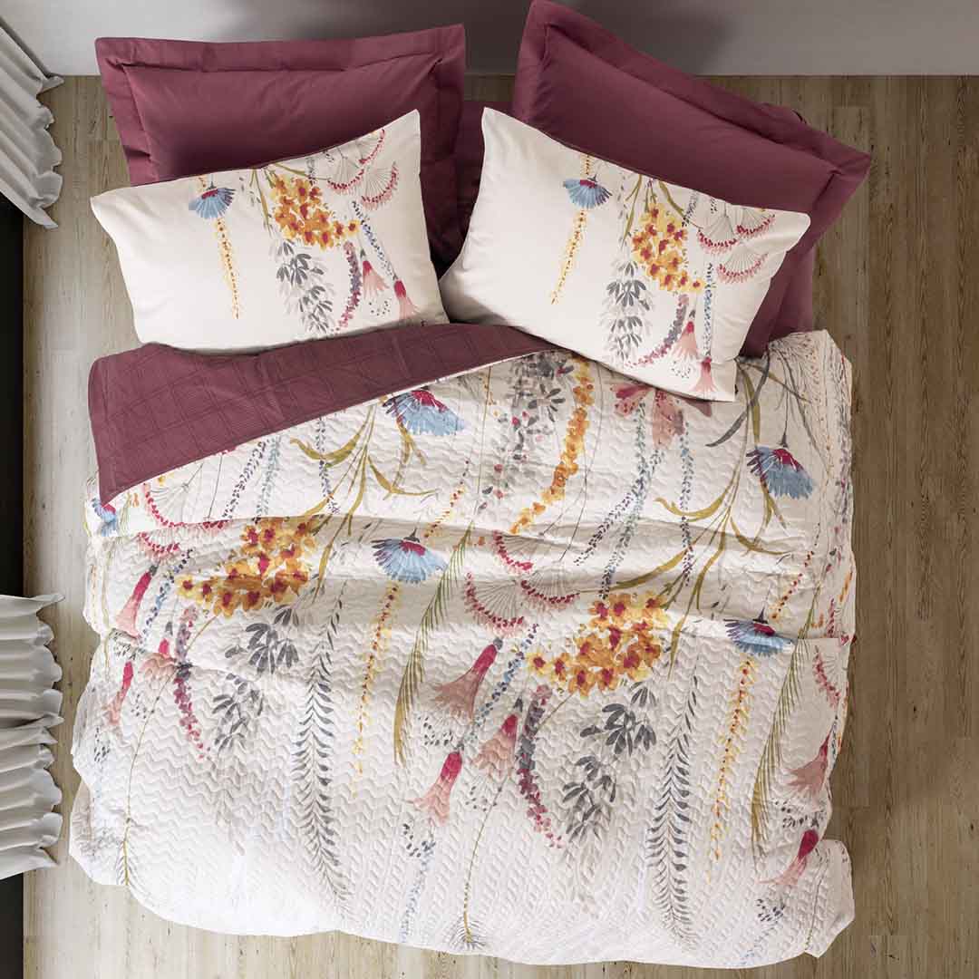 Flos - Единично Спално Бельо - Бордо