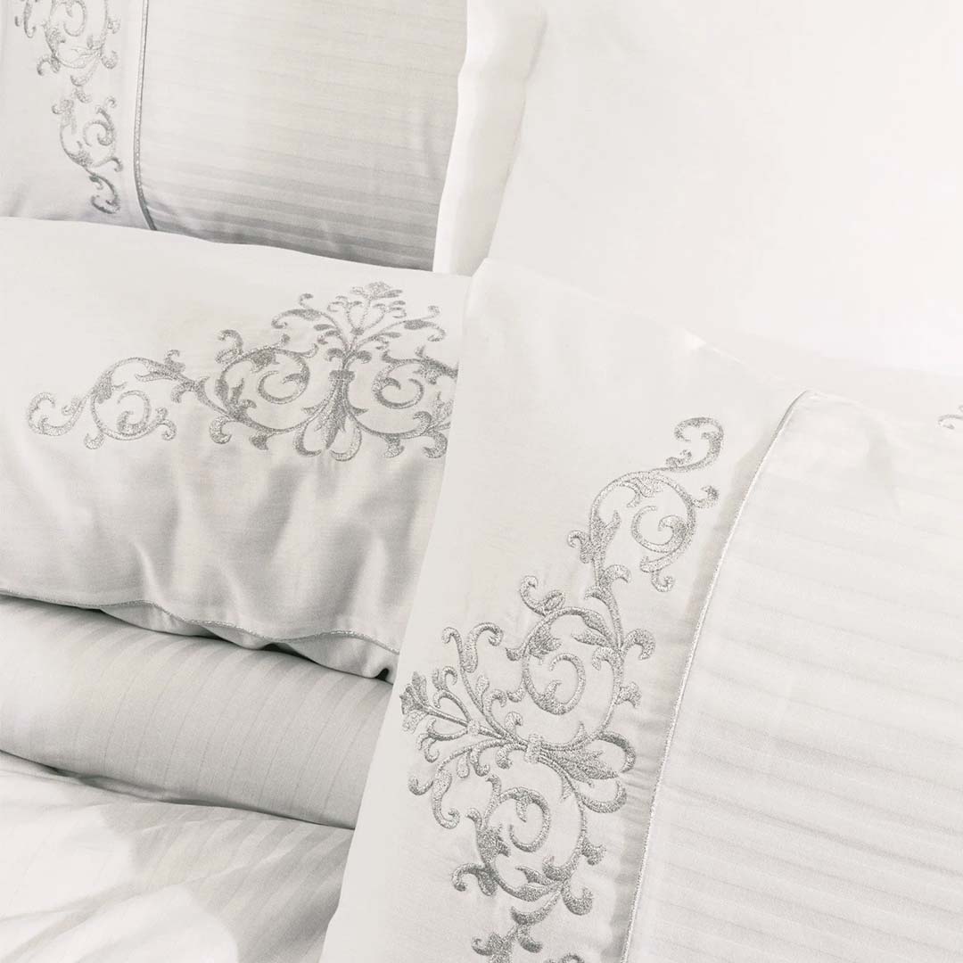 Genny - Двоен Комплект - Бродерия - Памучен Сатен