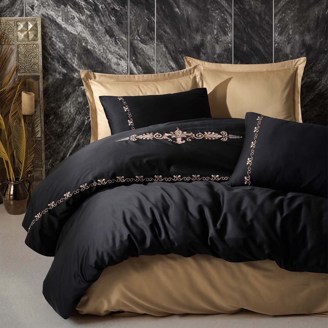 Gloria - Двоен Комплект - Бродерия - Сатен