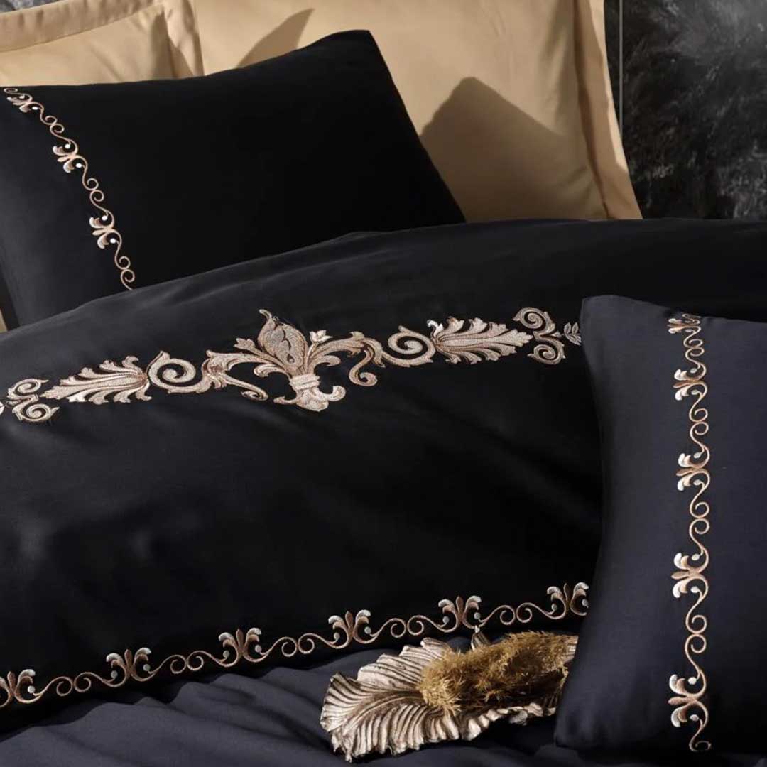 Gloria - Двоен Комплект - Бродерия - Сатен