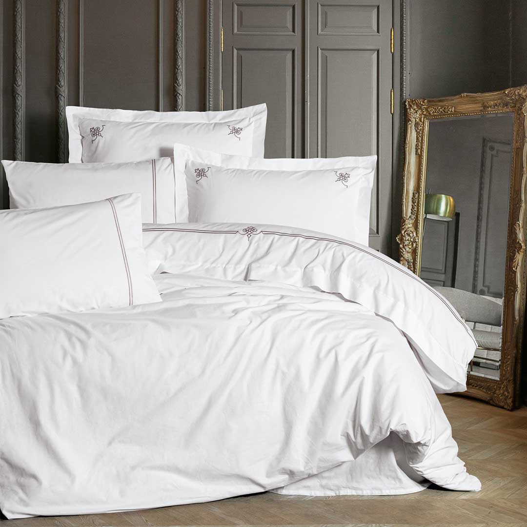 Guher - Бродиран Комплект Двойно Спално Бельо - Сатен
