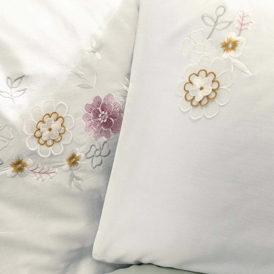 Jenika - Двоен Комплект - 3D Бродерия - Сатен