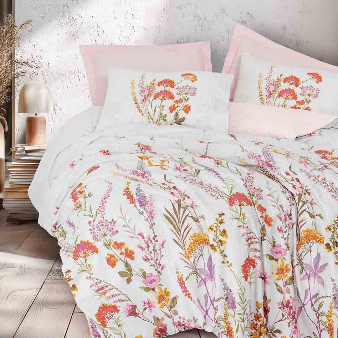 Lilura - Розов - Двоен Комплект - Ранфорс