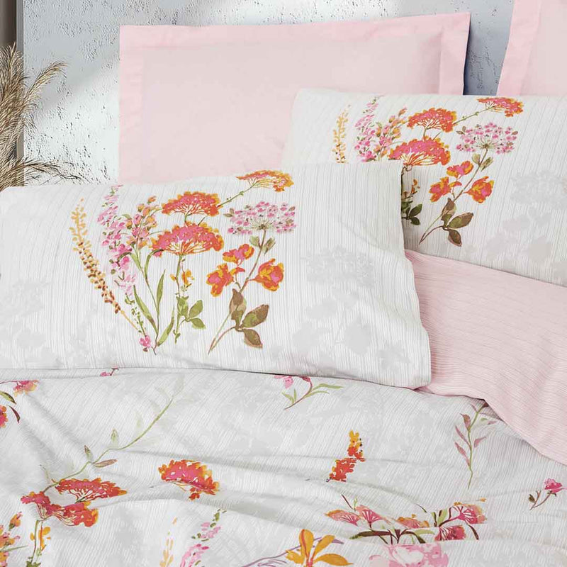 Lilura - Розов - Двоен Комплект - Ранфорс