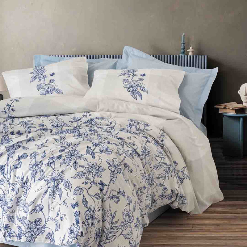 Linora - Син - Единичен Комплект