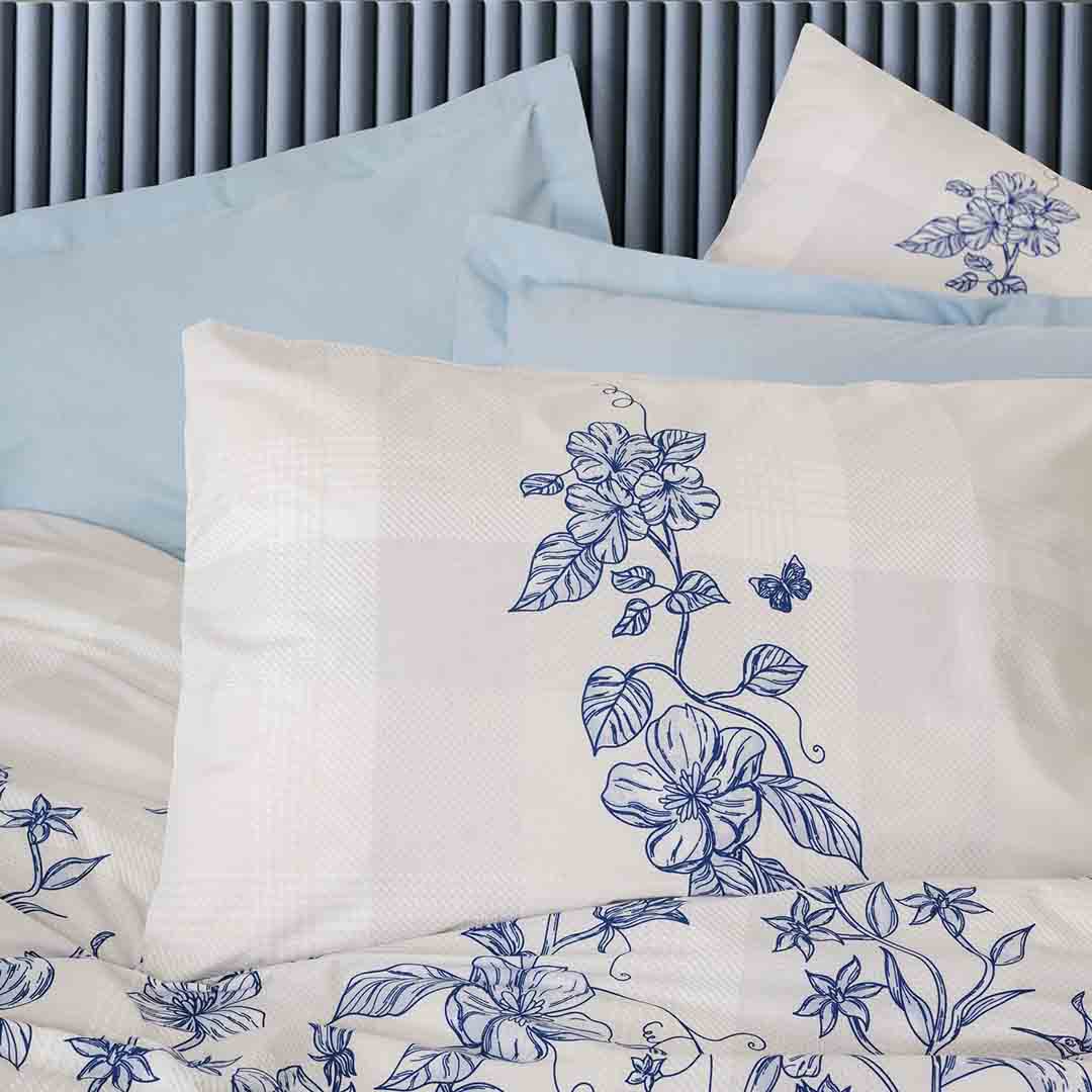 Linora - Син - Единичен Комплект