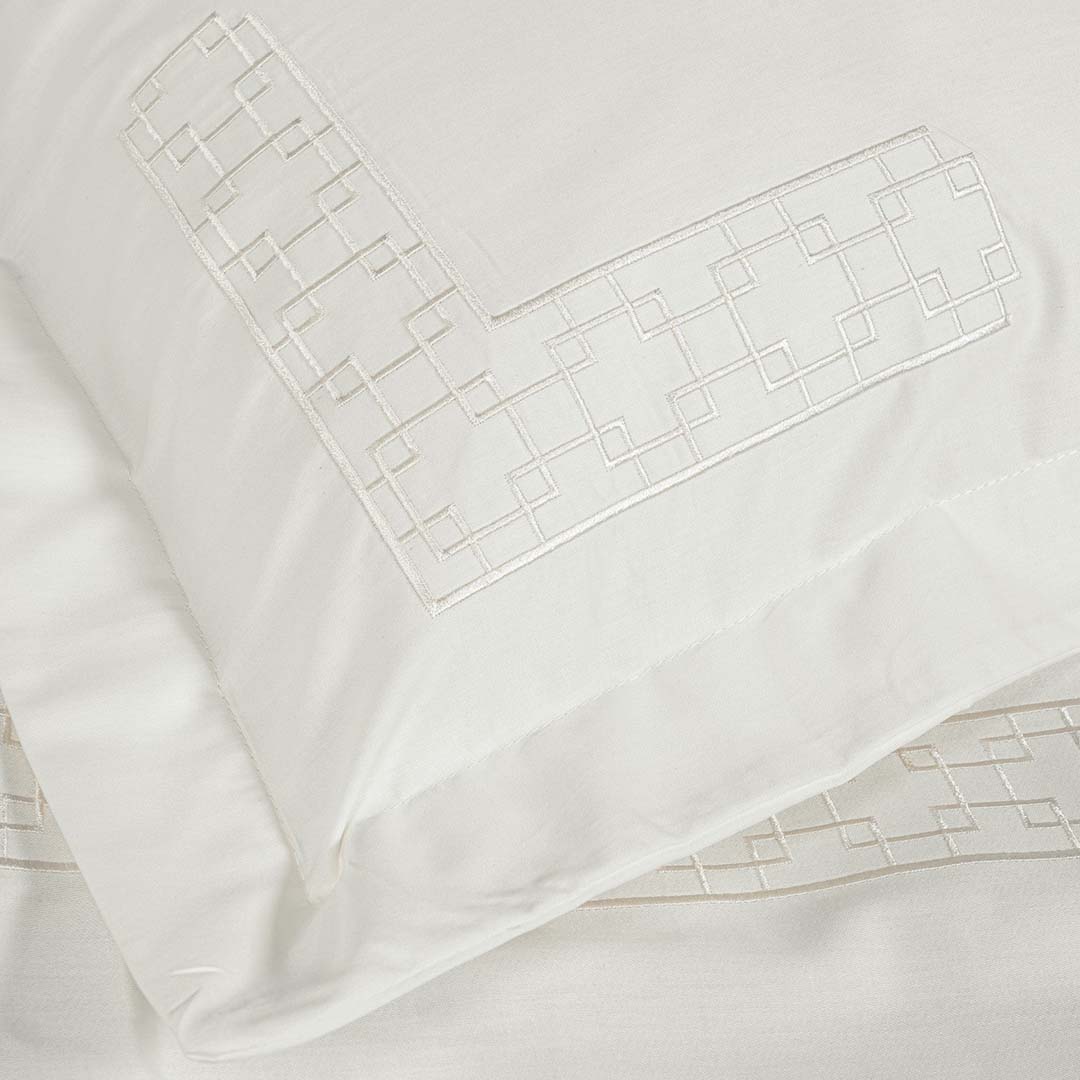 Luxe - Двоен Комплект - Бродерия - Памучен Сатен