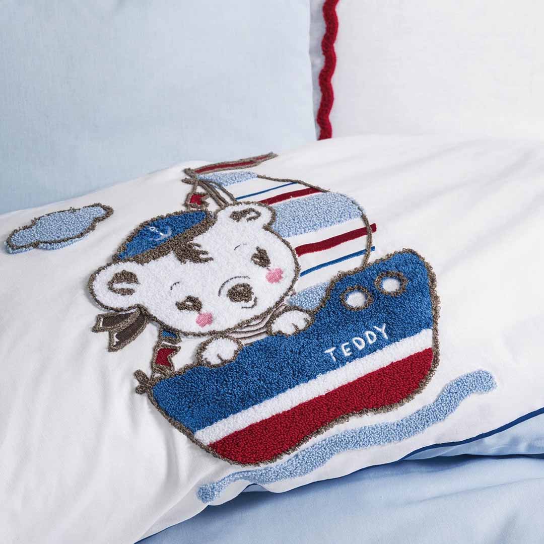 Miniyo - Син - Бебешко Спално Бельо - Ранфорс