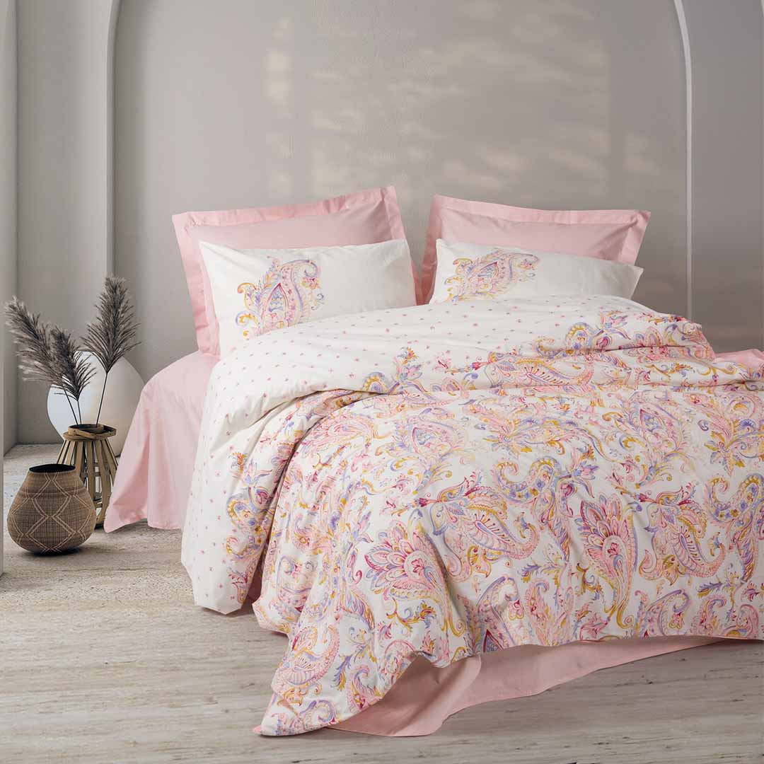 Muna - Двойно Спално Бельо - Розов