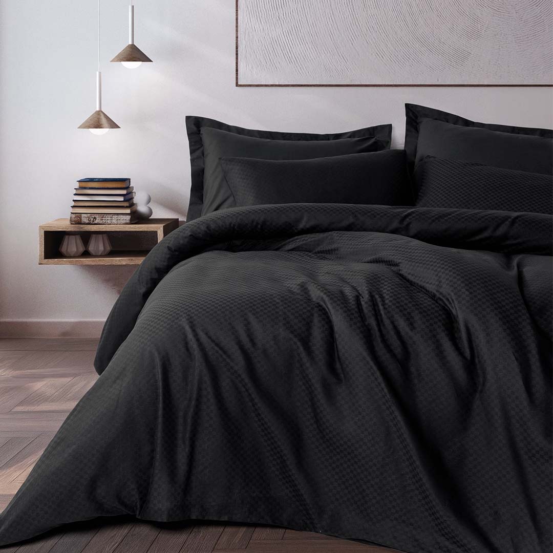 Plaid - Двоен Комплект - Черен