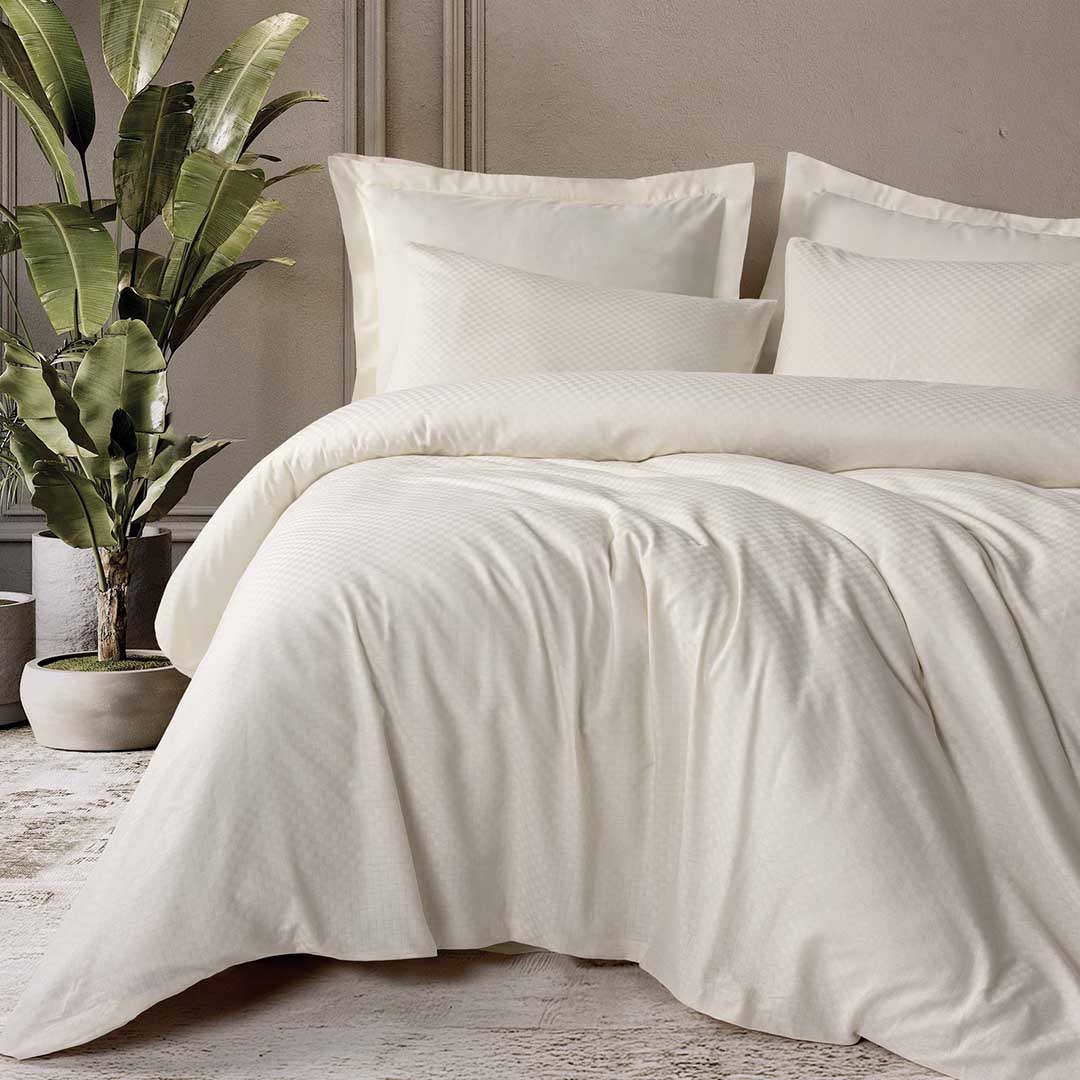 Plaid - Двоен Комплект - Крем