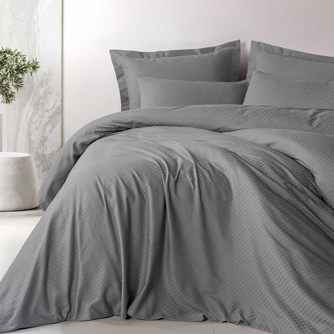 Plaid - Двоен Комплект - Сив