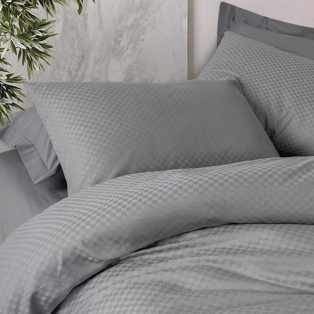 Plaid - Двоен Комплект - Сив