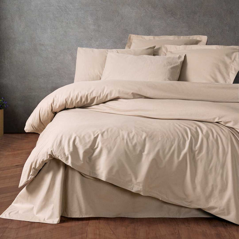 Plain - Беж - Двоен Комплект