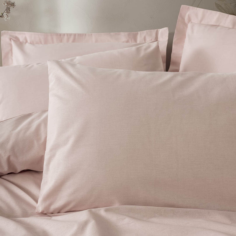 Plain - Пудра - Двоен Комплект - Ранфорс - 4 части