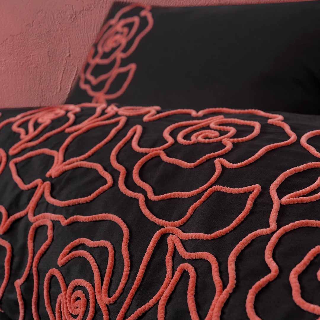 Rosen - Двоен Комплект - Бродерия - Корал