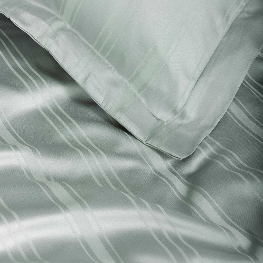 Stripe - Мента - Двойно Спално Бельо - Сатен