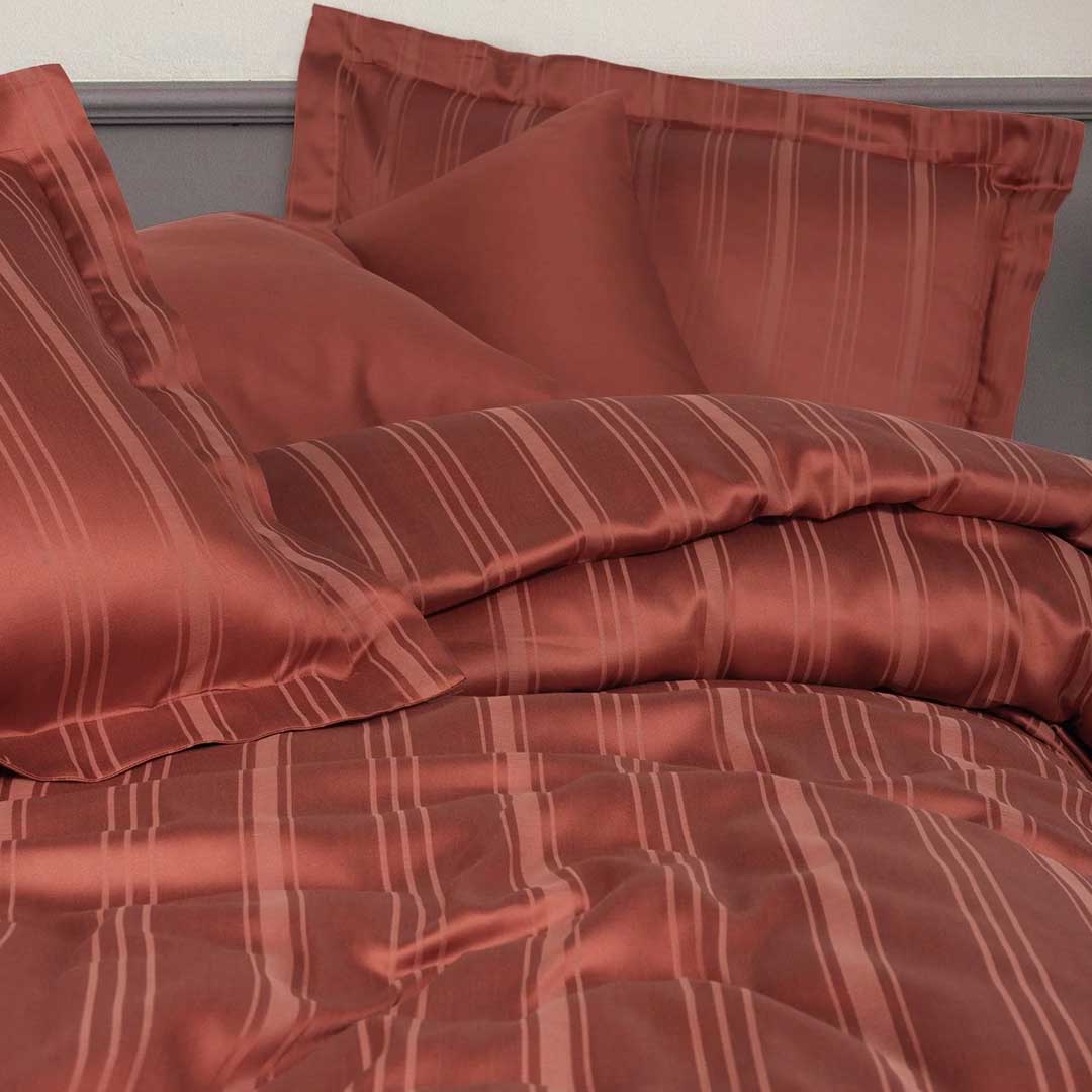 Stripe - Керемид - Двойно Спално Бельо - Сатен