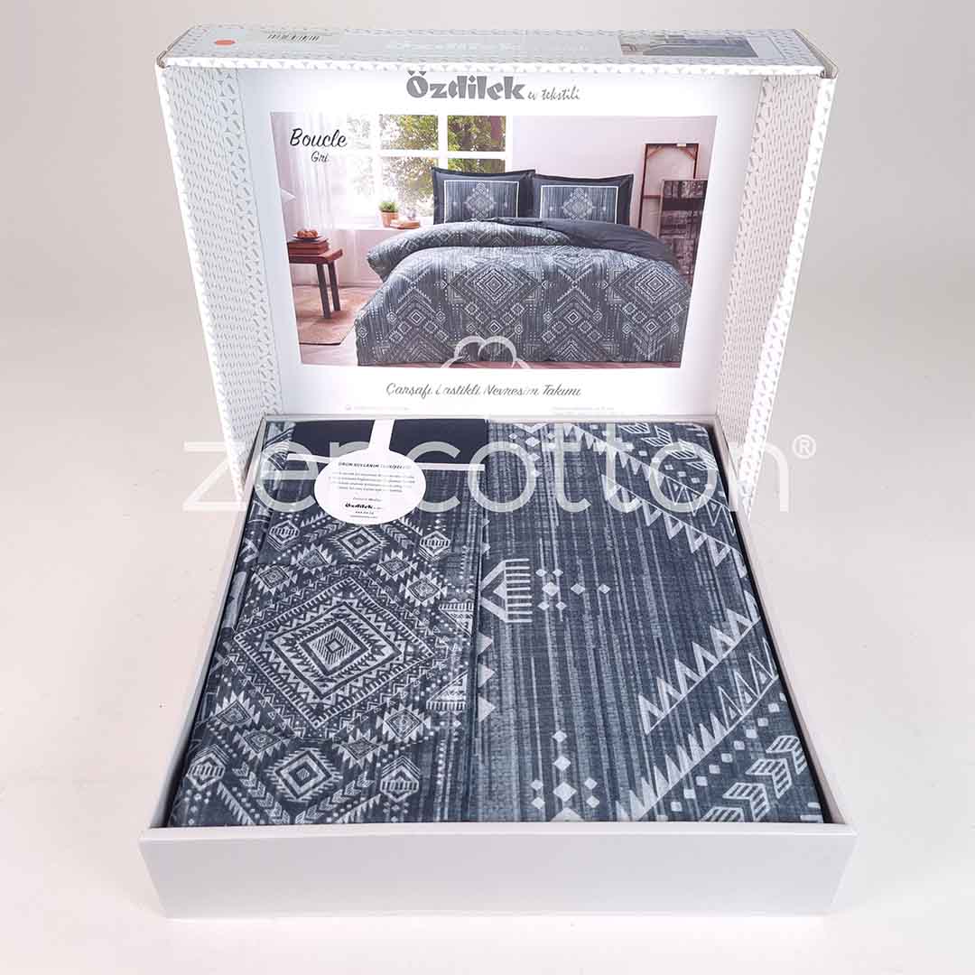 Boucle - Сив - Спално Бельо с Ластик