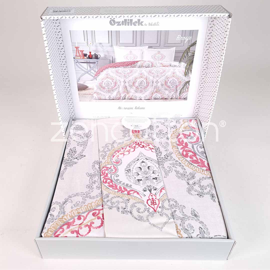 Brosje Grey - Двойно Спално Бельо - Ранфорс