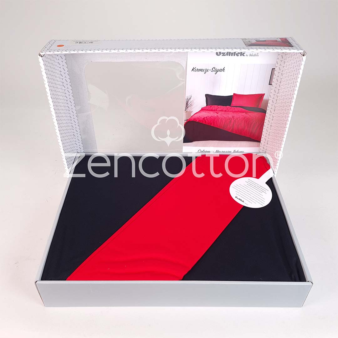 Red Black - Двойно Спално Бельо - Ранфорс