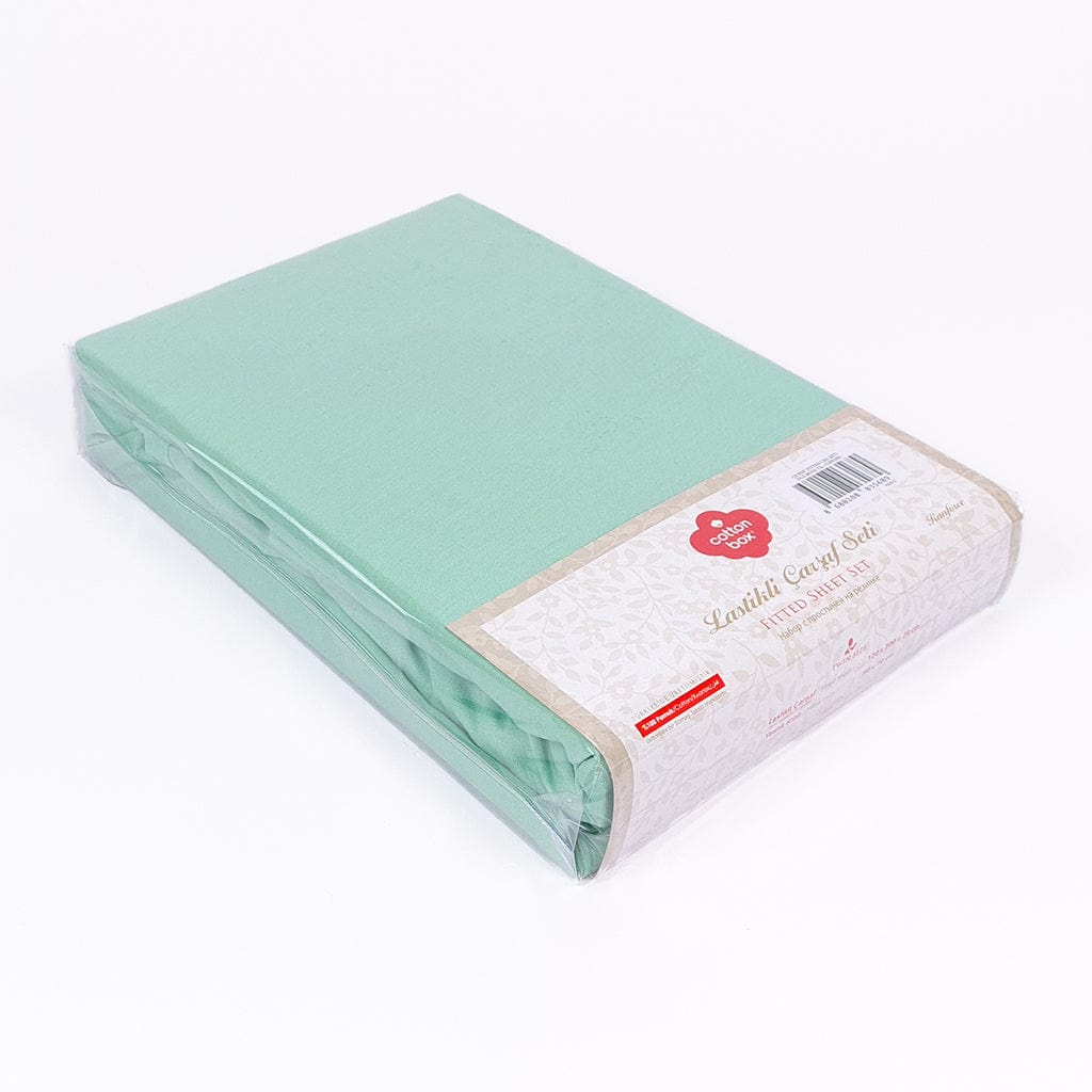 Fitted Single Bed Sheet Set Light Green - Cottonbox