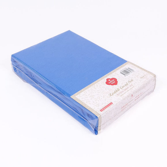 Fitted Single Bed Sheet Set Blue - Cottonbox